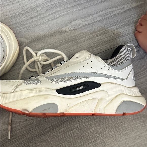 Dior Cream Sneakers with Orange Soles B22 sneakers Unisex sz 37 - Picture 3 of 16